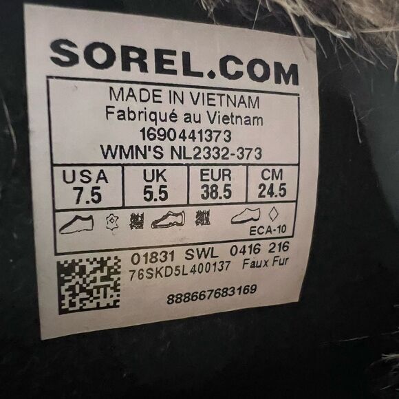 Sorel Tofino II Lace Up Waterproof Faux Fur Lined Winter Boots Women's Size 7.5 - Picture 8 of 8